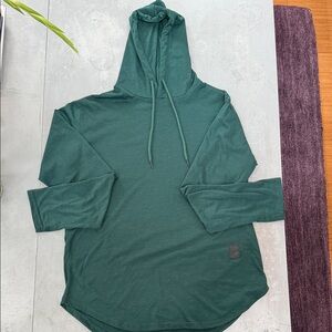EUC men’s L lightweight dark green/emerald hoodie